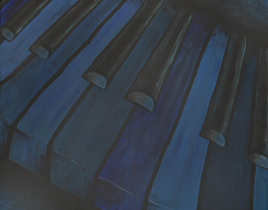 Blue Piano Keys Painting by Izzy Anderson - Pixels