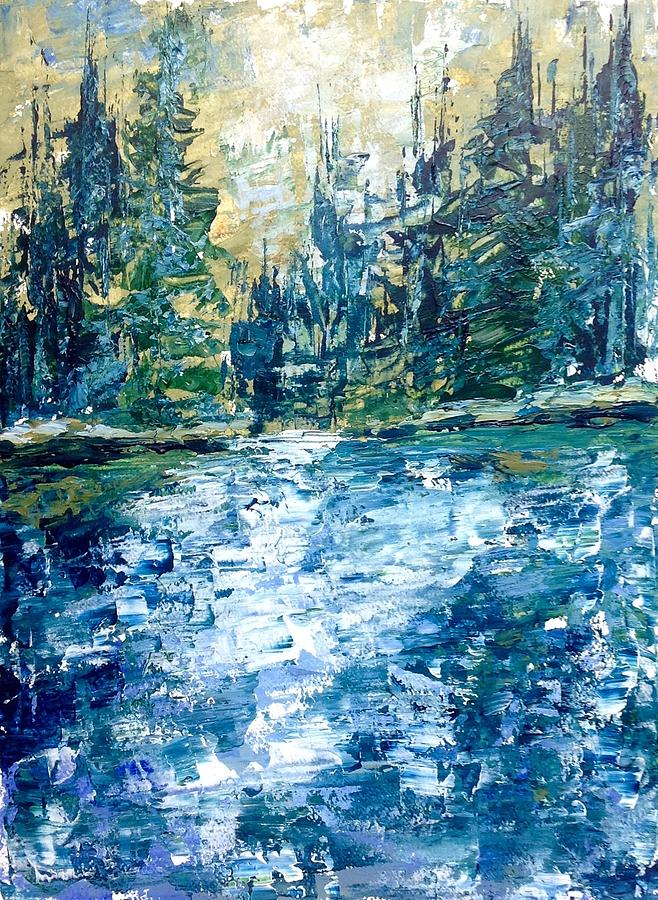 Blue Pine Inlet Painting by Desmond Raymond