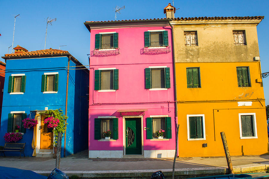 Blue Pink Yellow in Burano Photograph by Lisa Lemmons-Powers | Fine Art ...