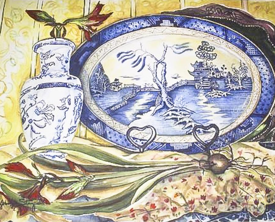 BLUE Plate special Painting by Johnnie Stanfield
