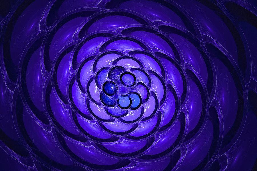 Blue Plated Sphere Digital Art by Doug Morgan