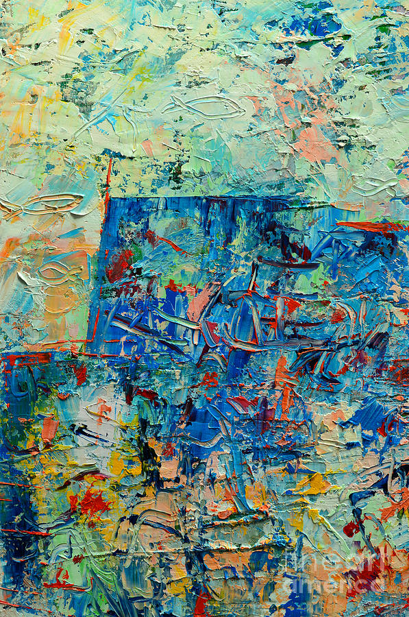 Blue Play 2 Painting by Ana Maria Edulescu