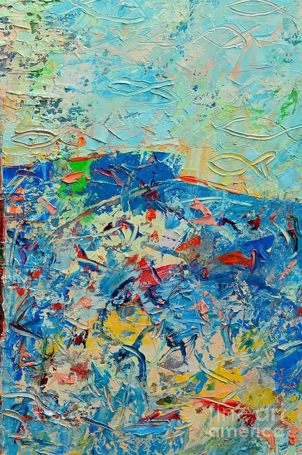 Blue Play 4 Painting by Ana Maria Edulescu
