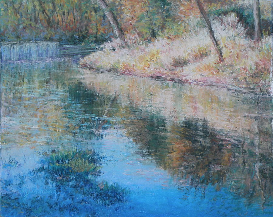 Landscape Painting - Blue Pool by Cindy Sugg