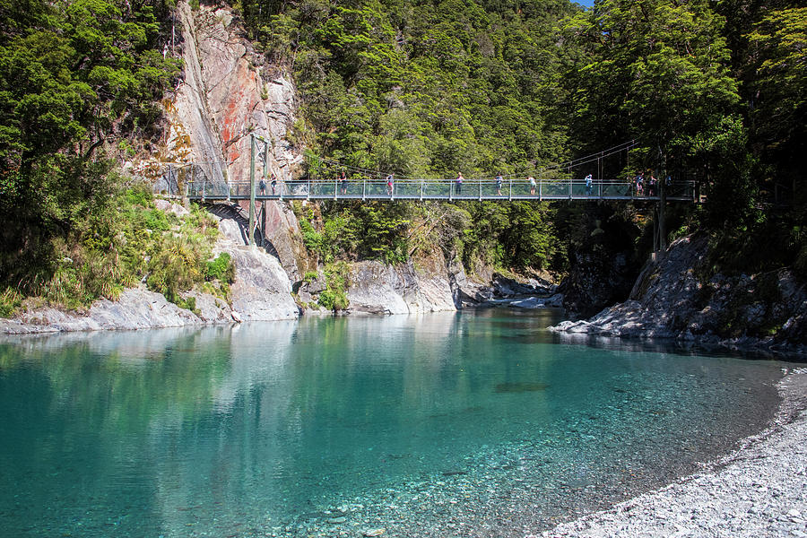 Bridge Photograph - Blue Pools New Zealand by Joan Carroll