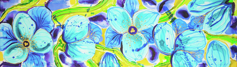 Blue Poppies 6 Belize Painting