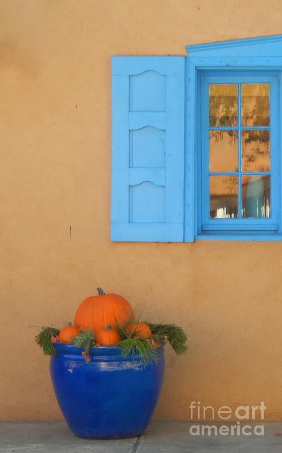 Blue Pot and Window Digital Art by Ann Johndro-Collins