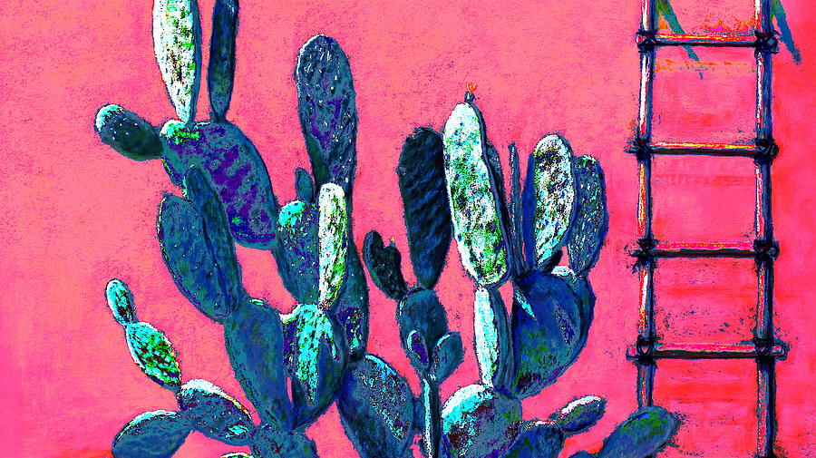 Blue Prickly Pear Digital Art by M Diane Bonaparte