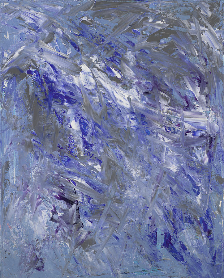 Abstract Painting - Blue Purple by Megan Morris Collection
