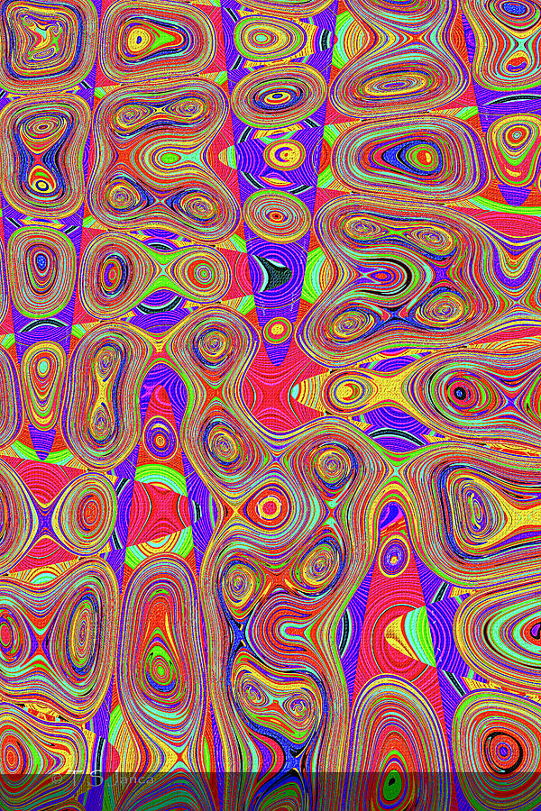 Blue Red Green And Yellow Digital Art by Tom Janca