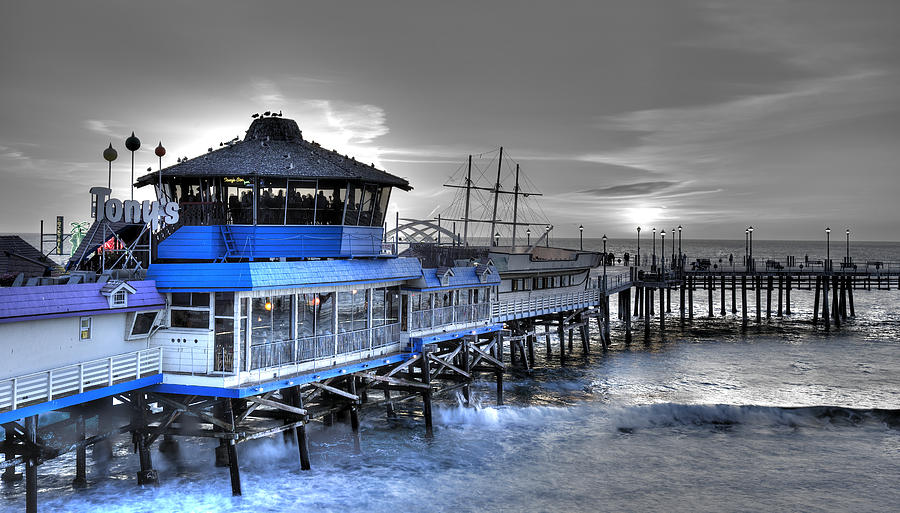 Blue Redondo Pier Photograph by Richard J Cassato