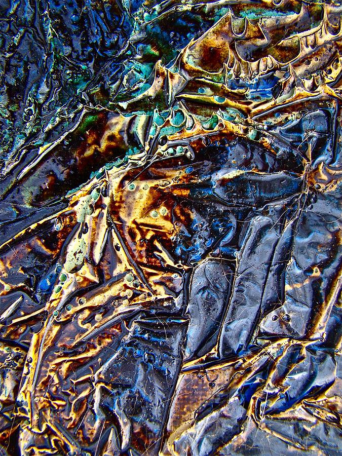 Blue Reflections-Detail 01 Mixed Media by Alice Schwager - Fine Art America