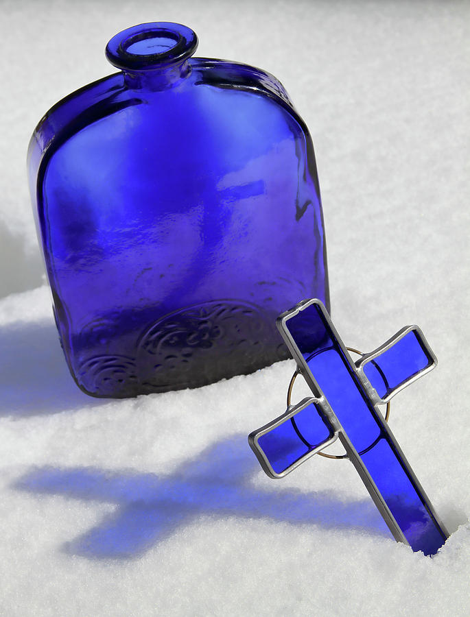 Blue Reflections on Snow Photograph by Tony Grider