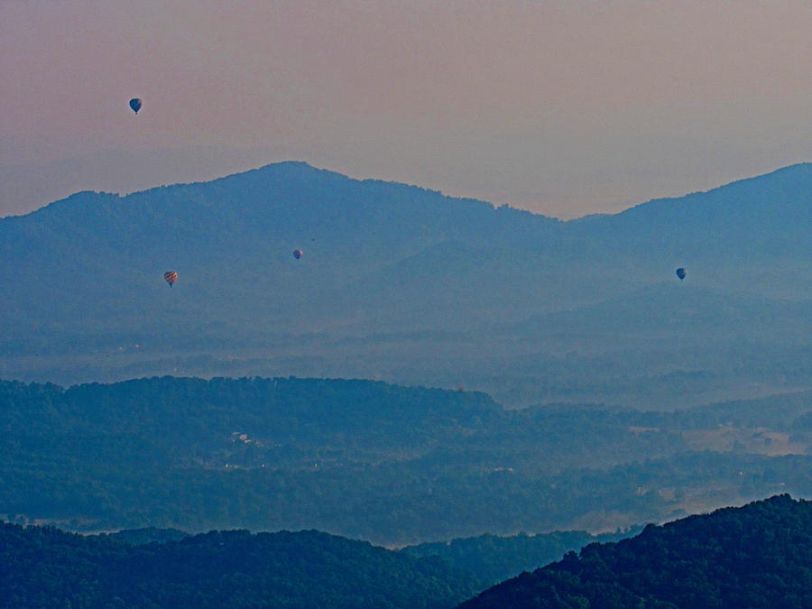 Blue Ridge Balloons Photograph by Joshua Bales