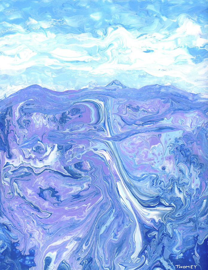 Mountain Painting - Blue Ridge Blue Geology 1.0 by Catherine Twomey