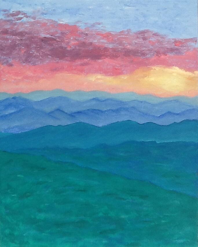 Mountain Painting - Blue Ridge Eve by Jan Roelofs