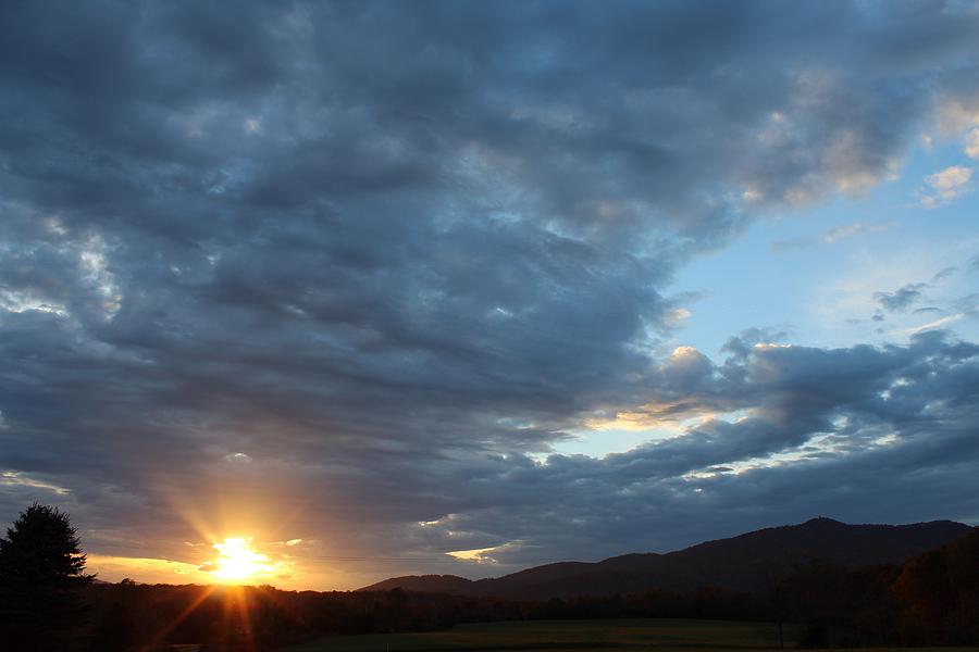 Blue Ridge High Peak Sunset Photograph by M E