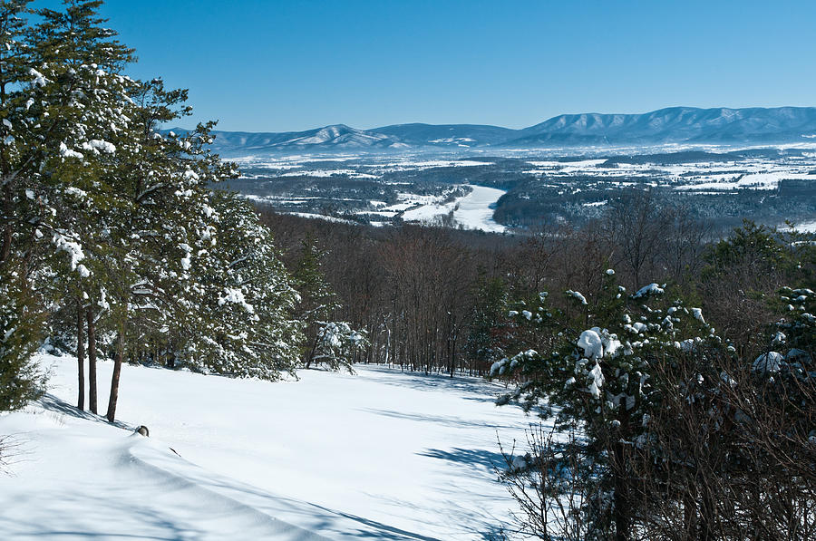 Blue Ridge In Winter Photograph by Lara Ellis