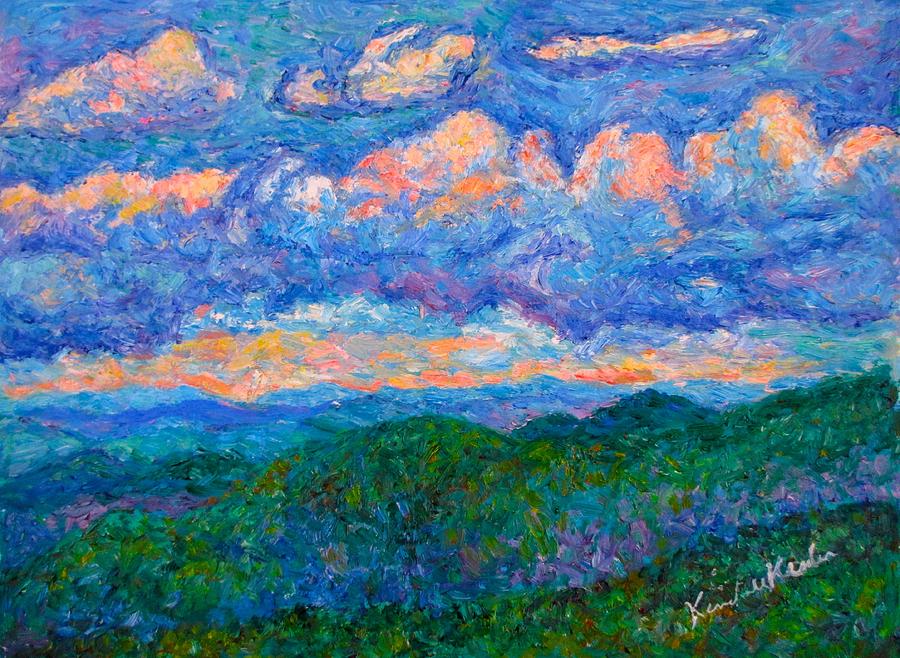 Blue Ridge Magic from Sharp Top  Painting by Kendall Kessler