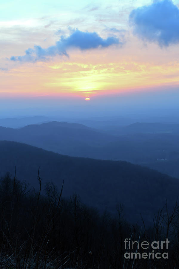 Blue Ridge Mountain Sunrise - Floyd Virginia Photograph by Kerri Farley