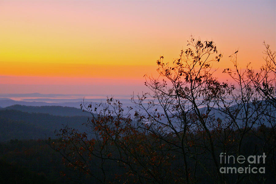Blue Ridge Mountain Sunrise Photograph by Karen Jorstad