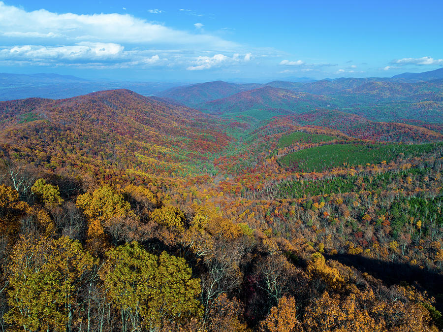 Blue Ridge Mountains in Fall 2 Photograph by Star City SkyCams