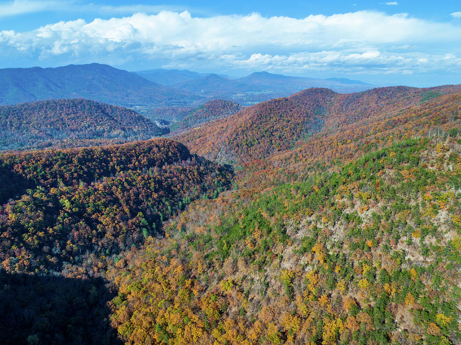 Blue Ridge Mountains in Fall Photograph by Star City SkyCams