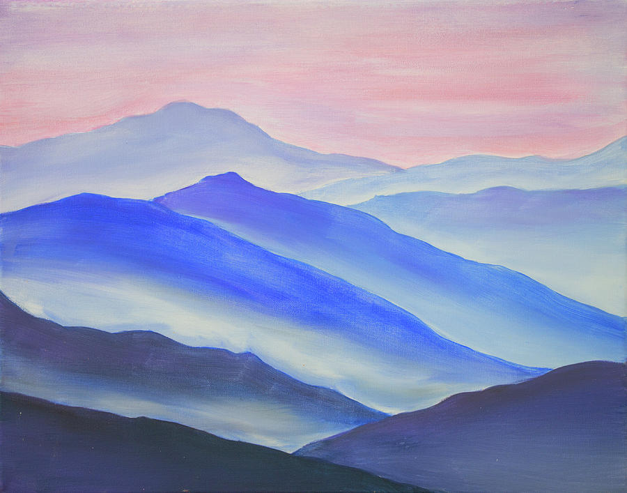 Mountain Painting - Blue Ridge Mountains by Iryna Goodall