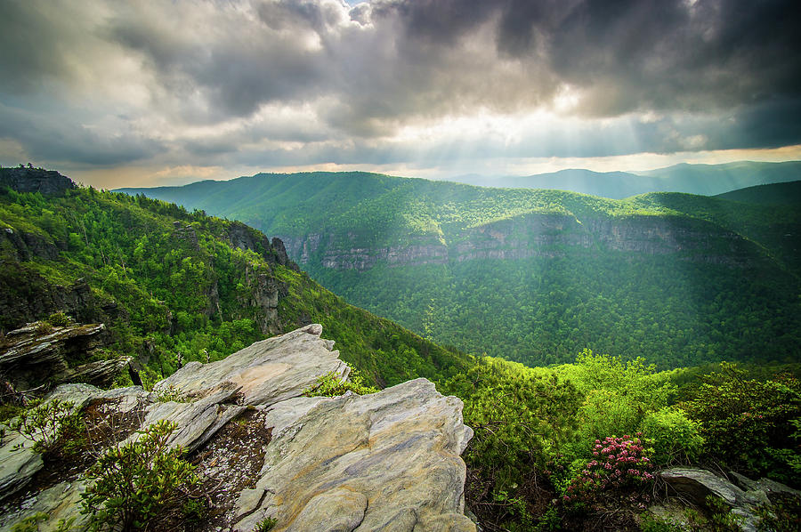 Blue Ridge Mountains NC Gorge-ous Light Photograph by Robert Stephens ...