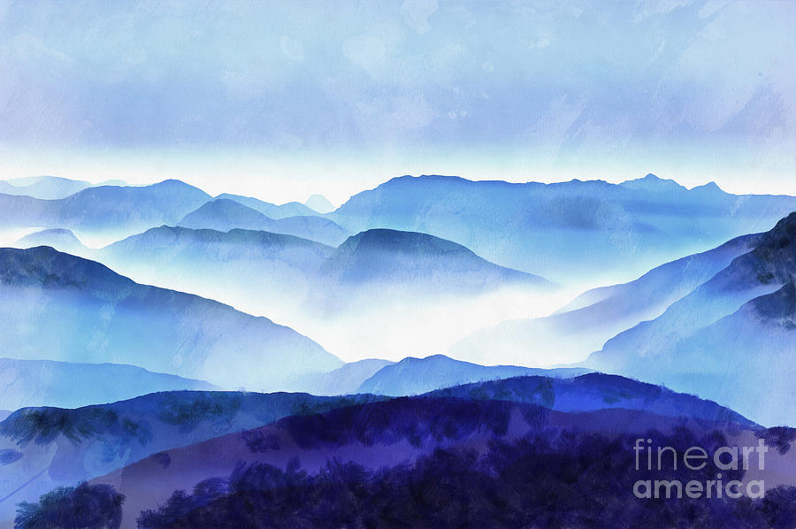 Blue Ridge Mountains Painting Photograph by Edward Fielding