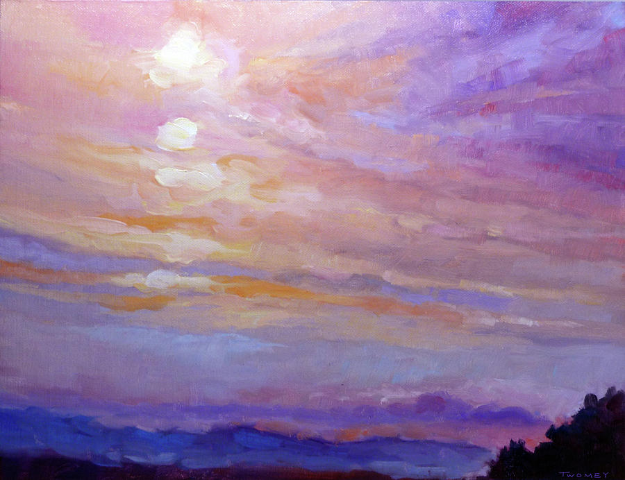 Blue Ridge Mountains Sunset 1.2 Painting by Catherine Twomey