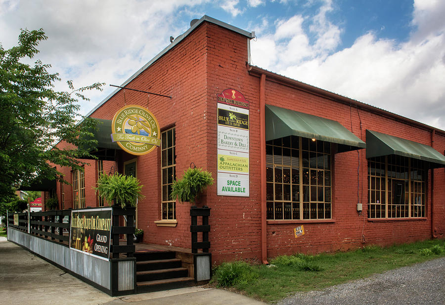 Brick Photograph - Blue Ridge Olive Oil Company by Greg and Chrystal Mimbs