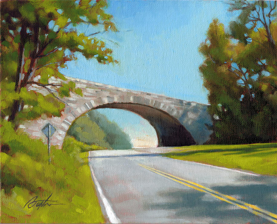 Mountain Painting - Blue Ridge Overpass by Todd Baxter