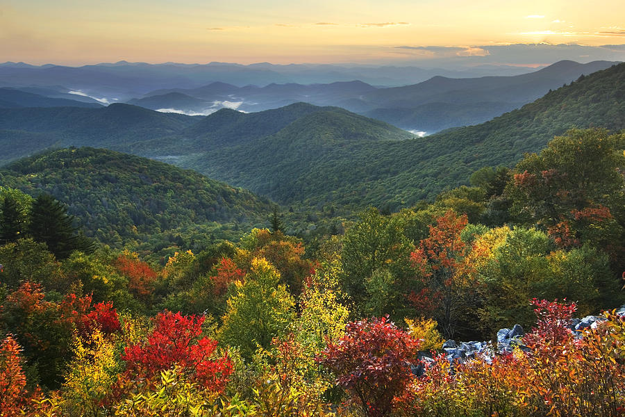 Blue Ridge Parkway - Autumn on the Parkway Photograph by Susan Stanton