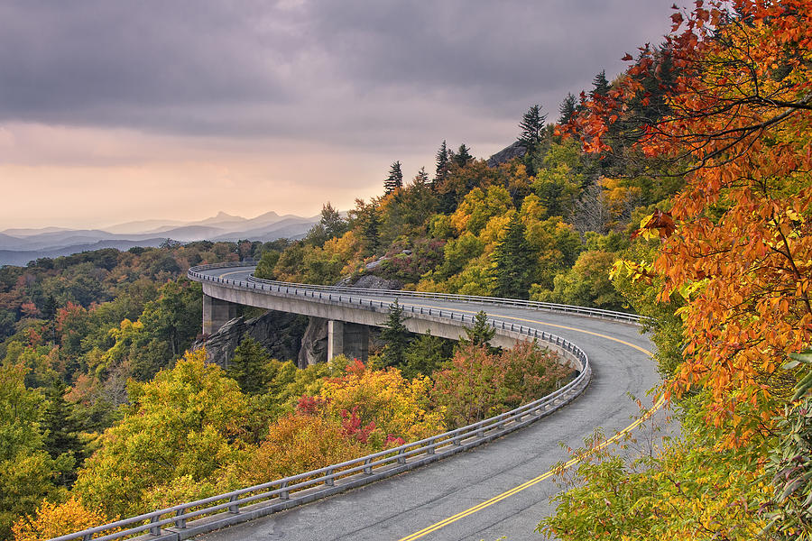 Lynn Cove Viaduct-Blue Ridge Parkway  Photograph by Ken Barrett