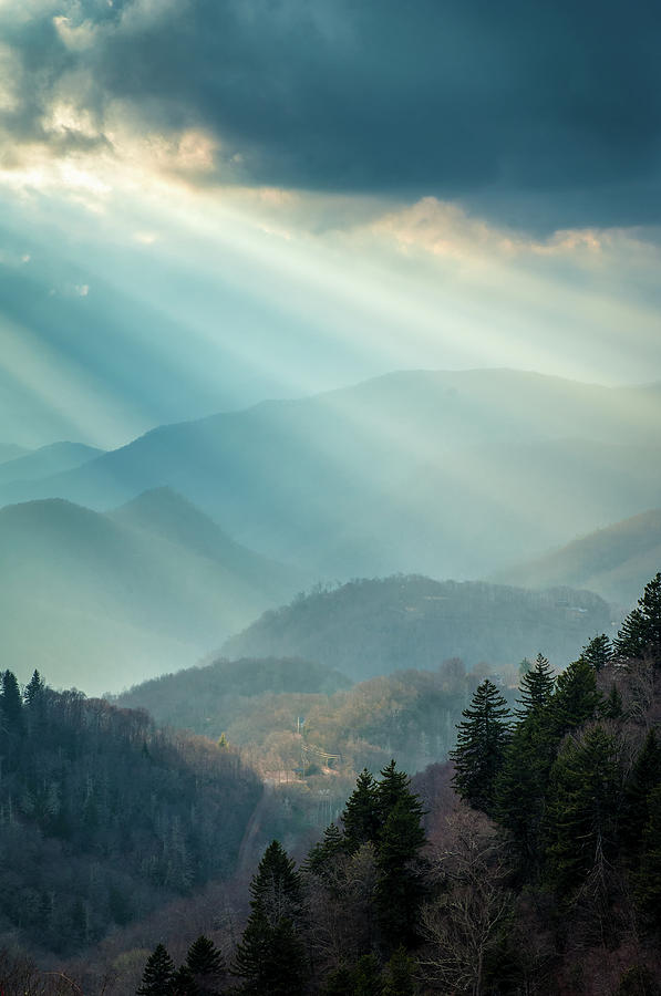 Blue Ridge Parkway NC Blue Light Special Photograph by Robert Stephens