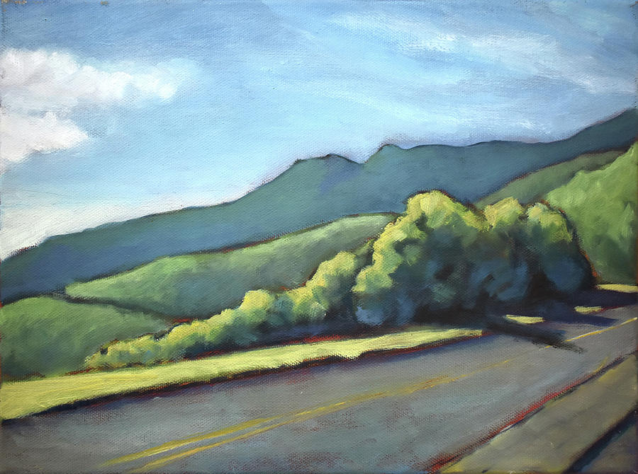 Blue Ridge Painting - Blue Ridge Parkway, Plein Air by Lauren Waterworth Blue Ridge Painting - Blue Ridge Parkway, Plein Air by Lauren Waterworth