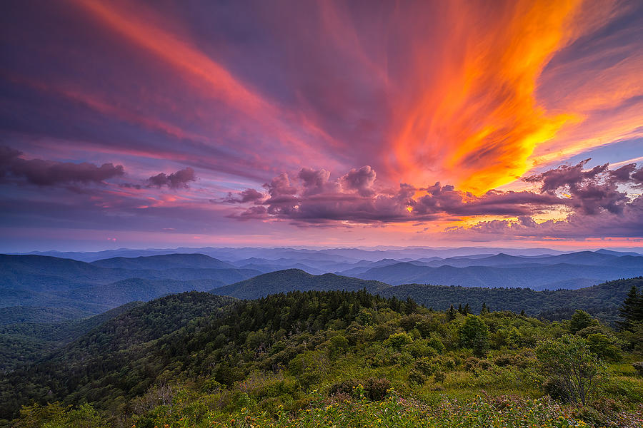 Mountain Photograph - Blue Ridge Parkway - Summer Wages by Jason Penland