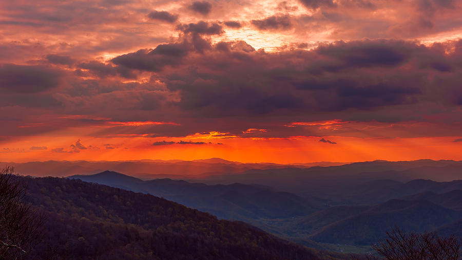 Blue Ridge Sunset Photograph by Brenda Jacobs