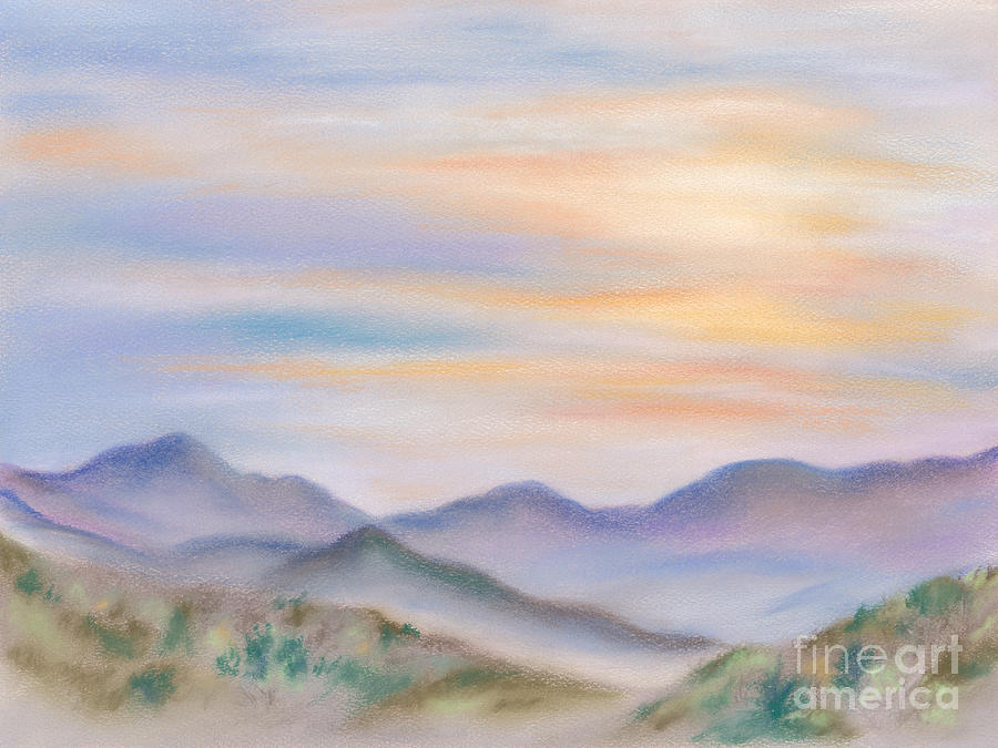 Blue Ridge Sunset in Spring Pastel by MM Anderson