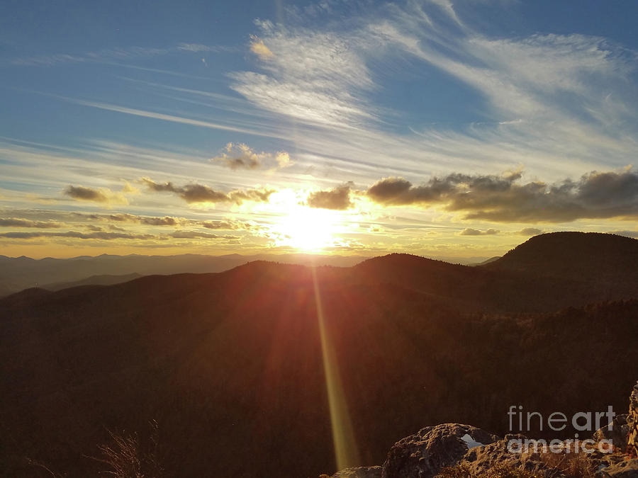 Blue Ridge Winter Sunset Photograph by Curtis Sikes