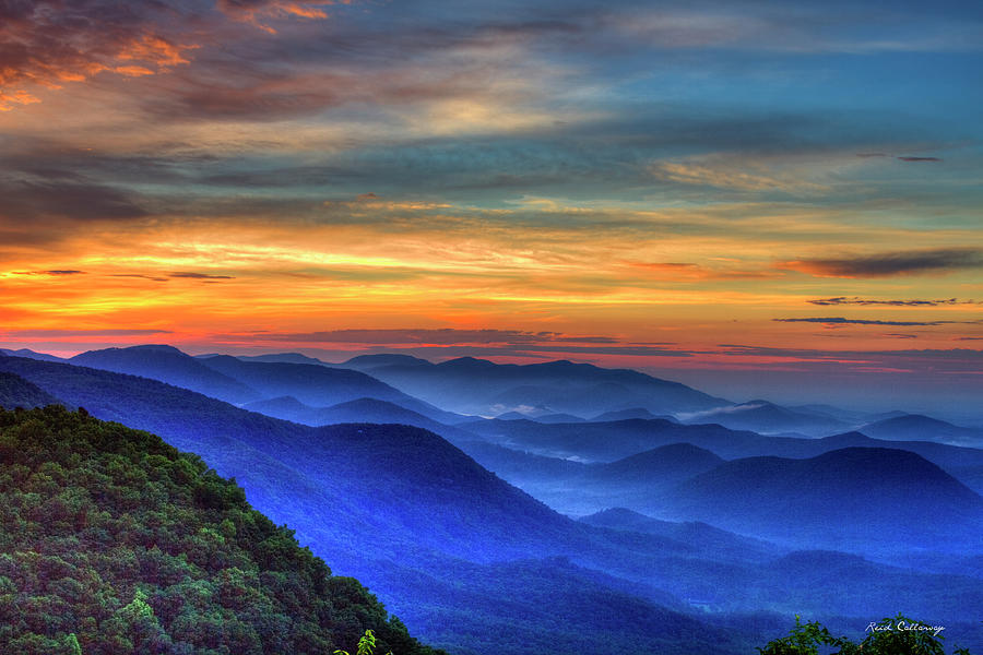 Blue Ridges 2 Pretty Place Chapel View Great Smoky Mountains Art Photograph by Reid Callaway
