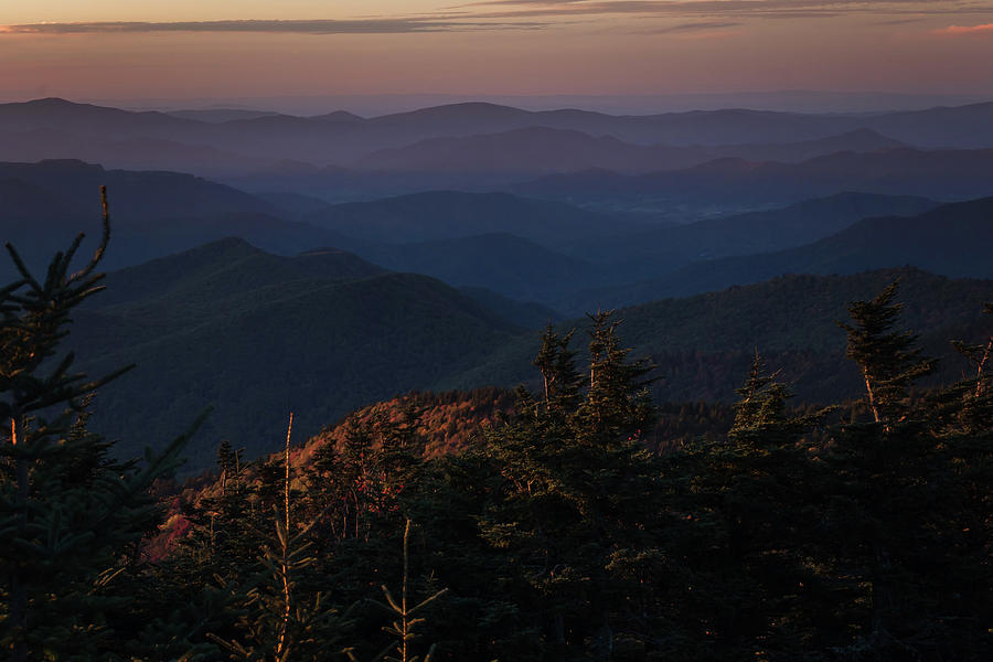 Blue Ridges Mt Mitchell North Carolina Photograph by Terry DeLuco