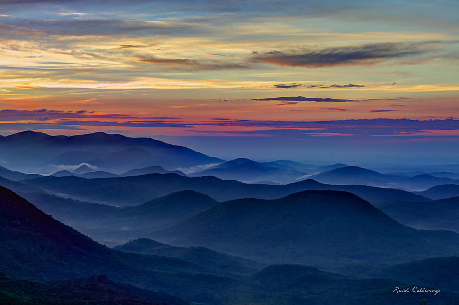 Mountain Photograph - Blue Ridge Mountain Sunrise Pretty Place Chapel Great Smoky Mountains Landscape Art by Reid Callaway