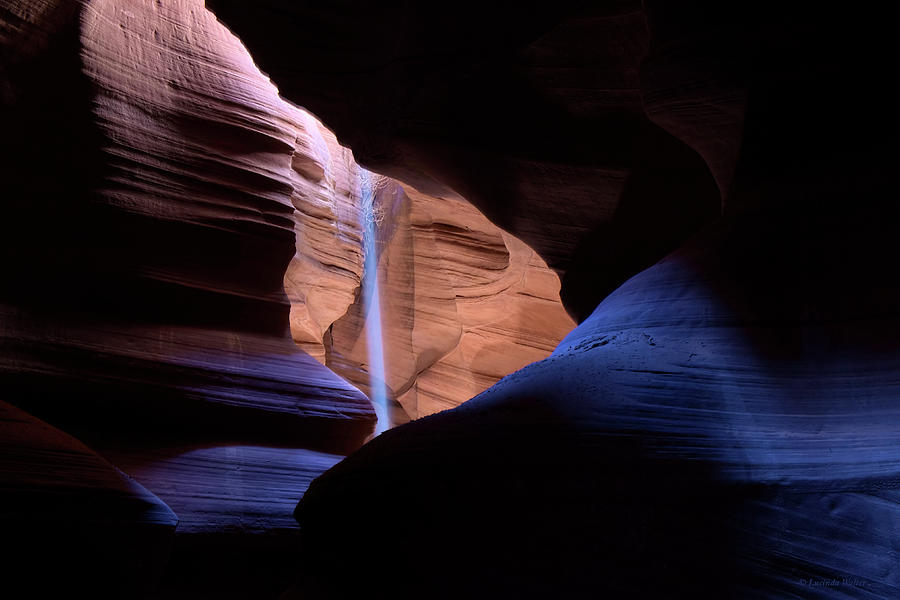 Antelope Canyon Photograph - Blue River of Light by Lucinda Walter