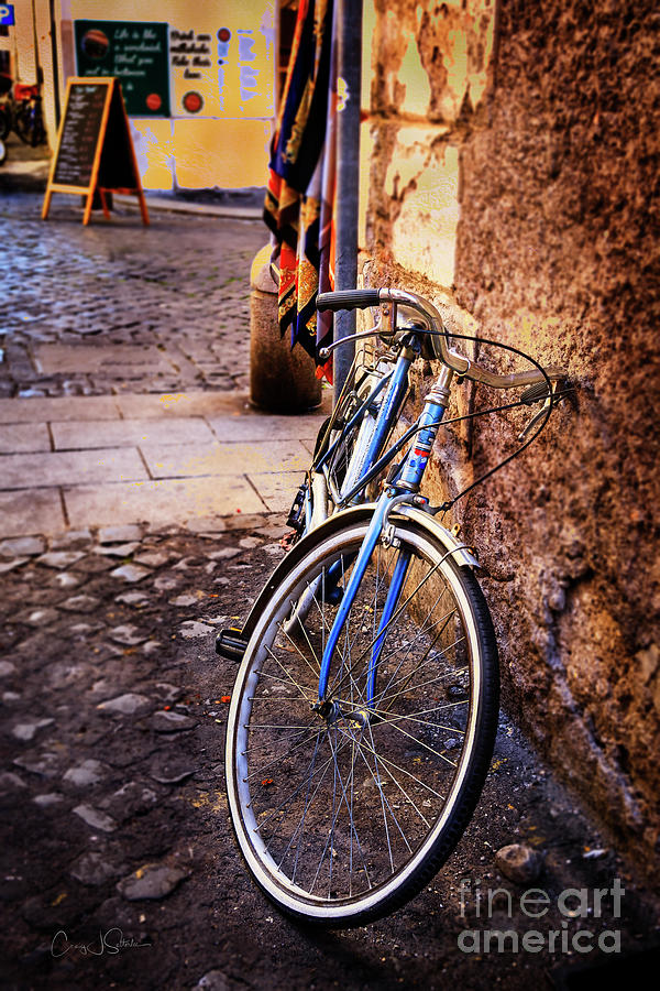 Blue Rome Bicycle Photograph by Craig J Satterlee