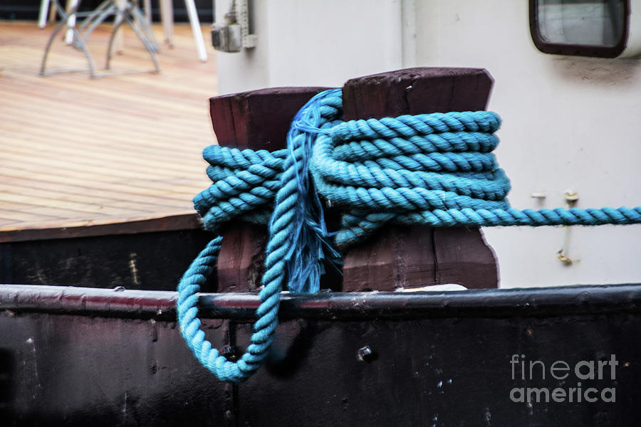 Blue rope Photograph by Agnes Caruso