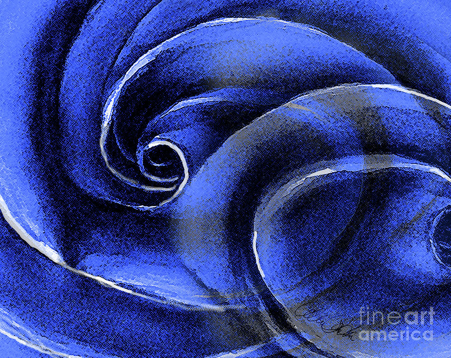 Blue Rose Painting by Allison Ashton