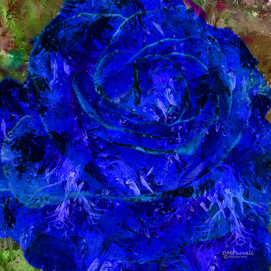 Blue Rose Digital Art by Diane Parnell