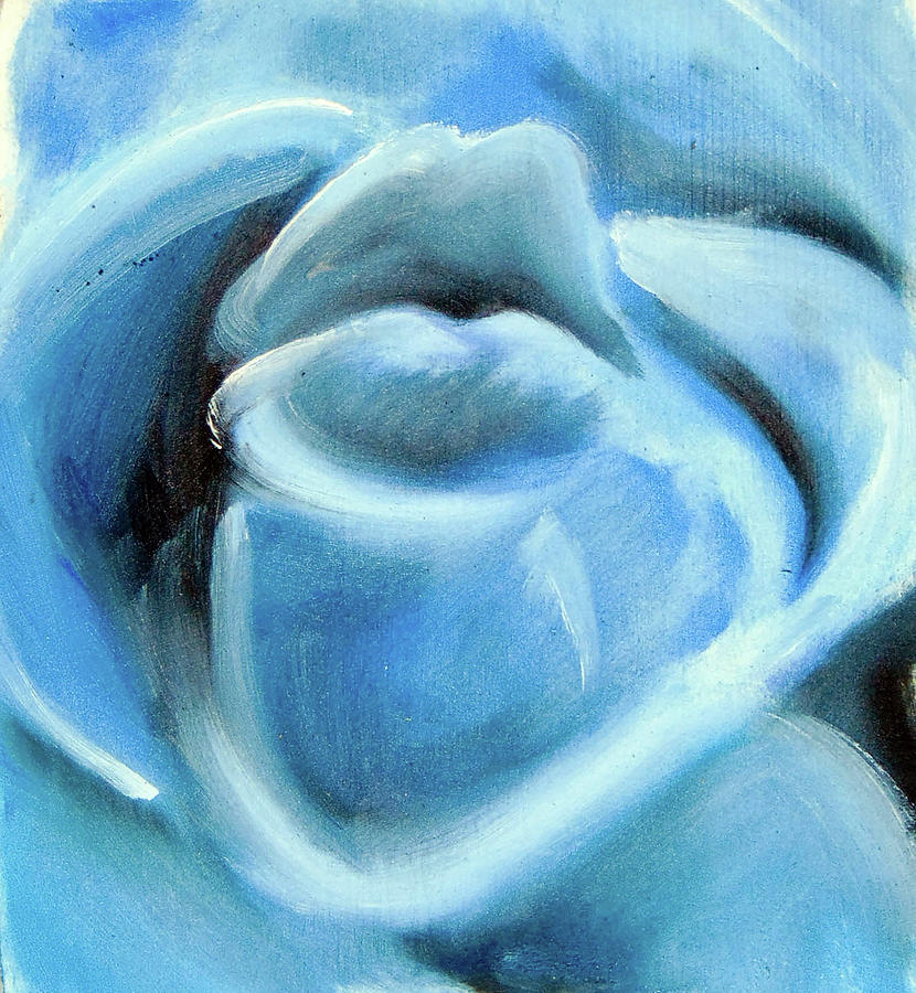 Blue Rose Painting by Loretta Nash